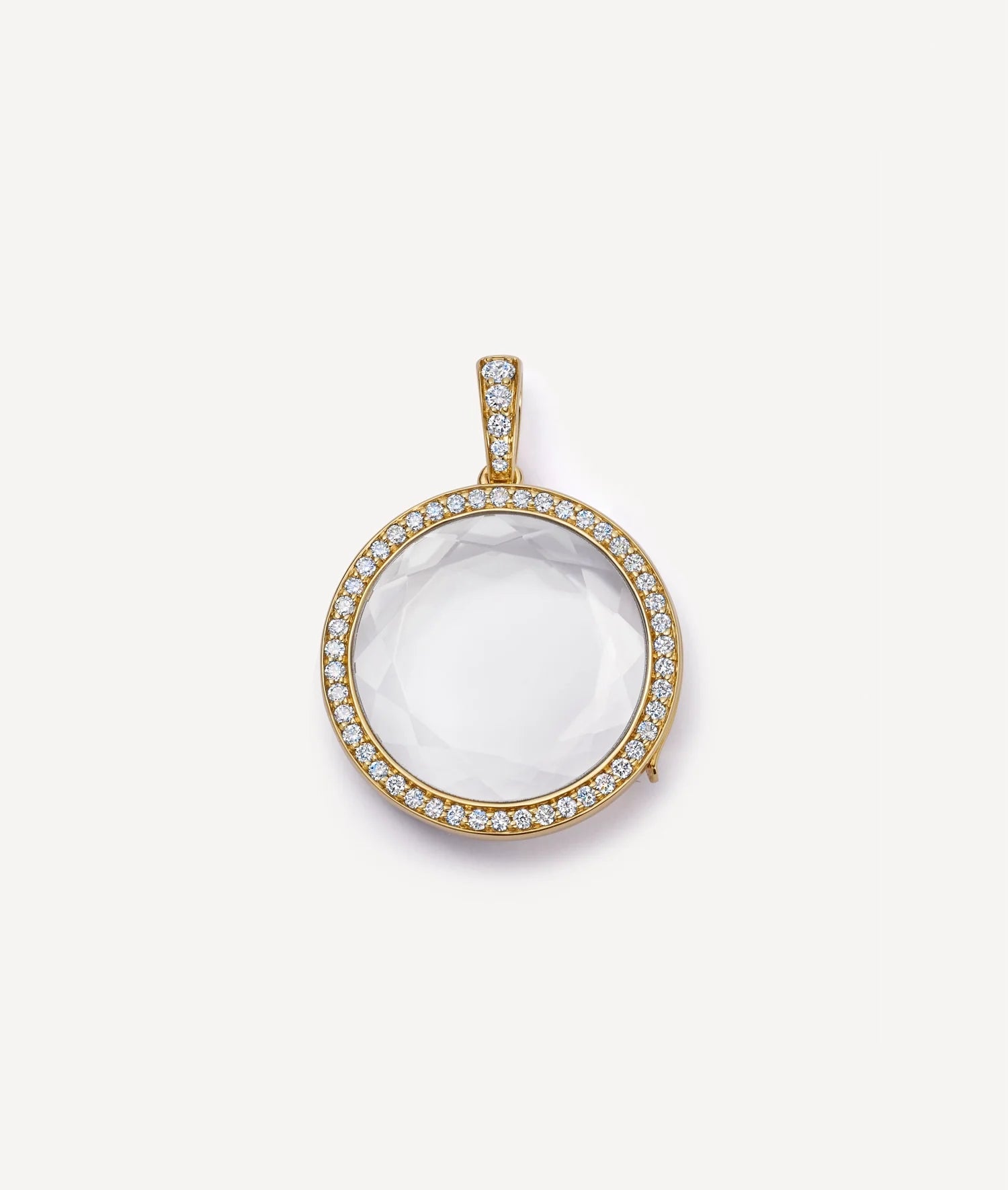 Taş Detaylı Yuvarlak Kolye Başlığı